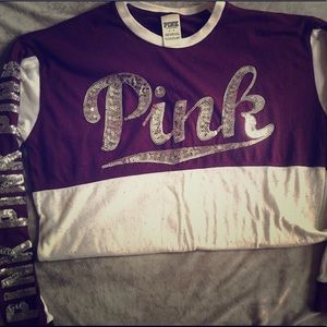 Long Sleeve VS PINK Sequin Shirt